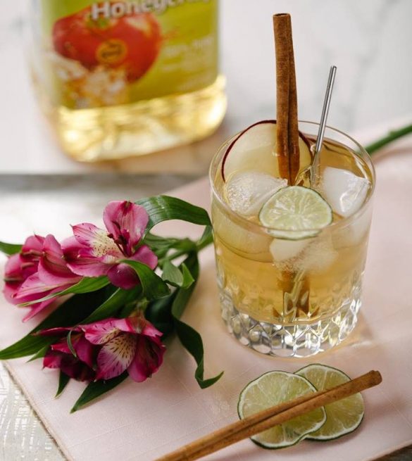 cocktail jus de pomme rhum gingembre et lime