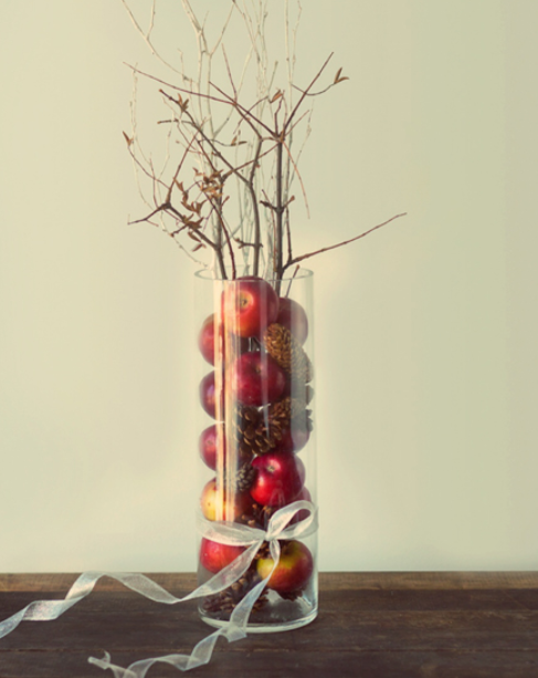 décoration de noël avec des pommes